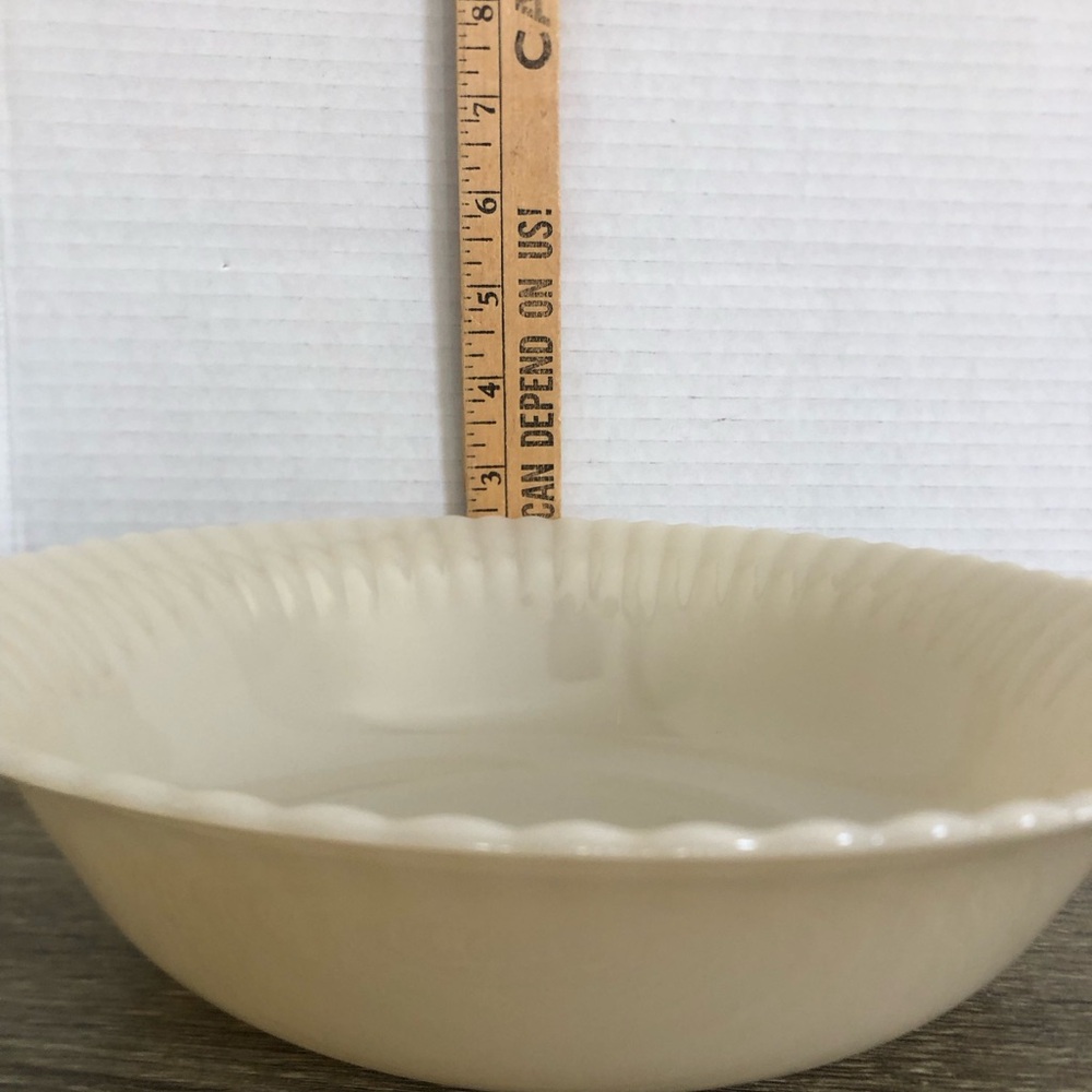 Vtg Colorex Cream Glass Serving Bowl - Picture 7 of 10